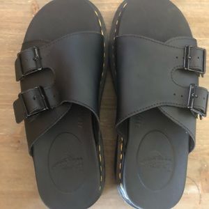 Black Dr. Martin Sandals